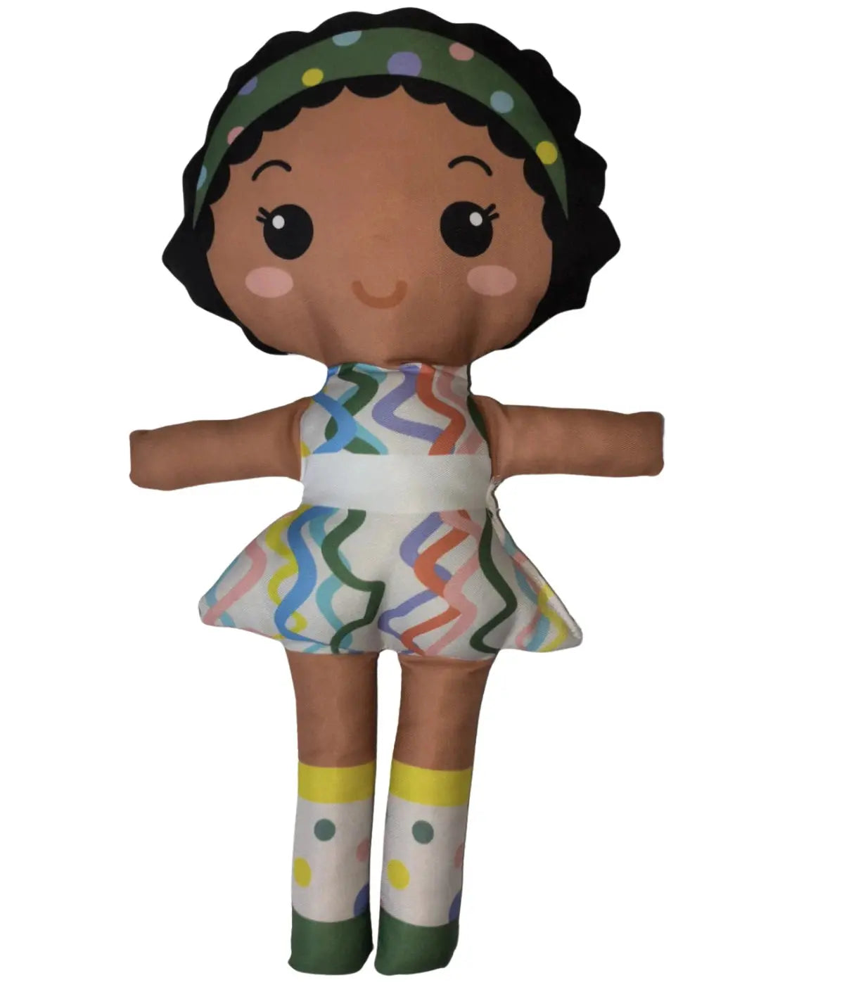 Boneca Inclusiva educativa Menina Negra - Boneca de pano infantil Townbrink Studio Criativo