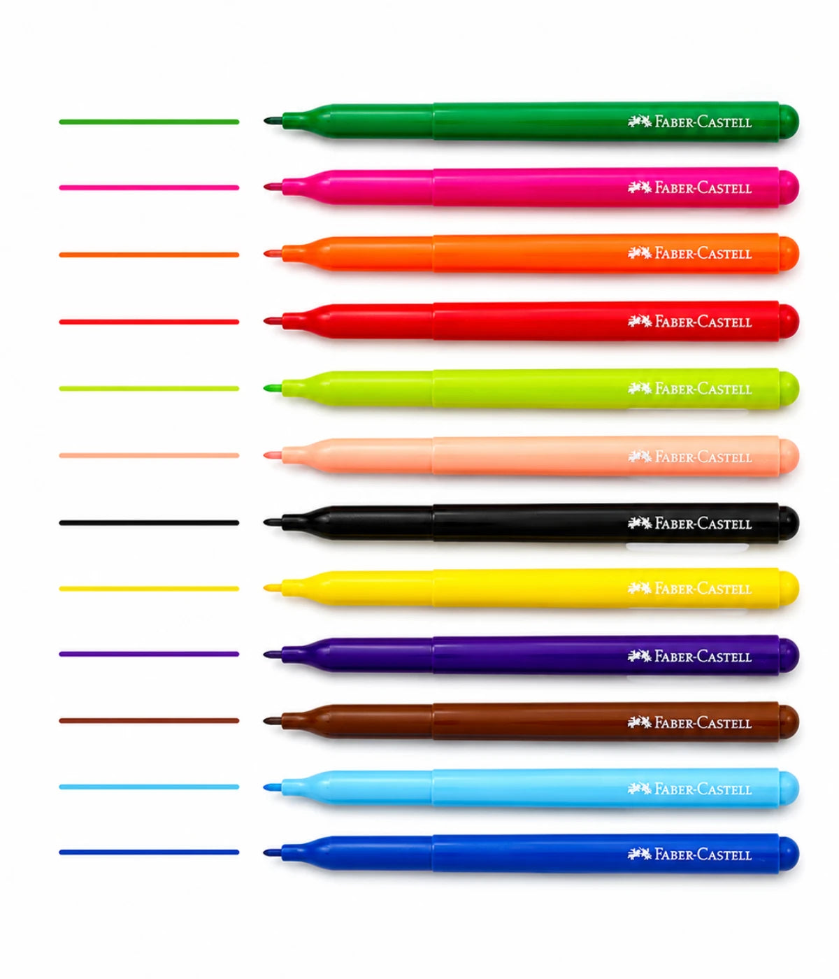 Canetinha Hidrográfica Faber-Castell 12 Cores Vai e Vem