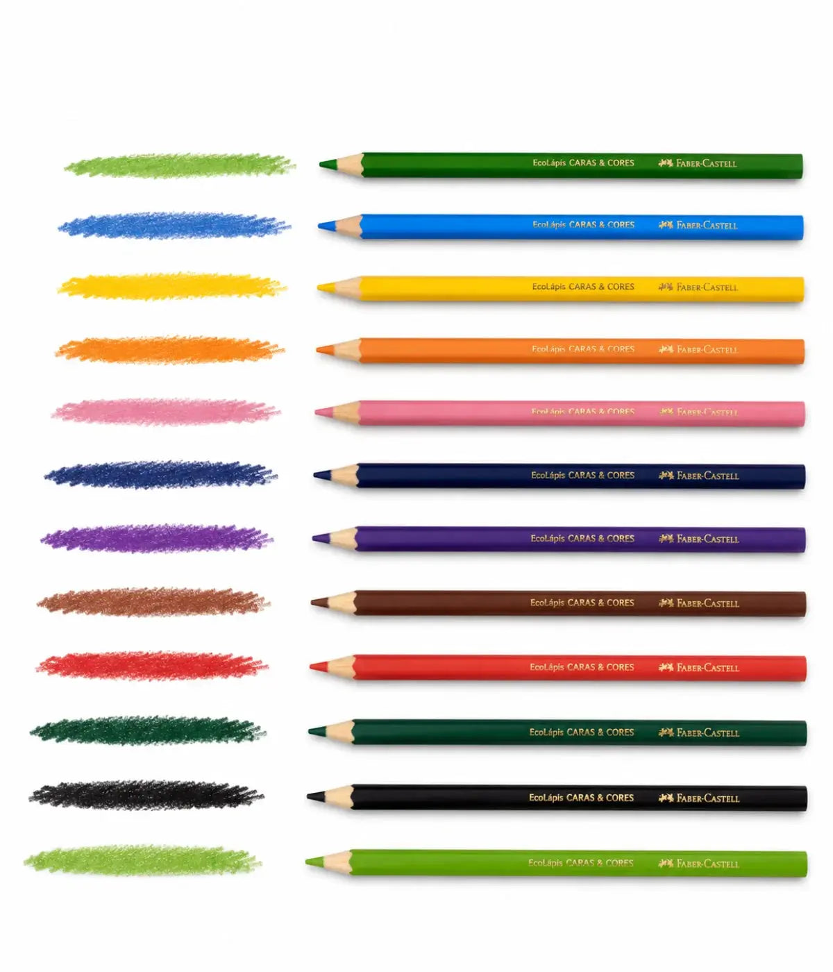 Lápis de Cor Caras e Cores 12 Cores + 6 Tons de Pele Faber Faber Castell