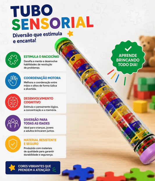 Chocalho Sensorial Colorido Brinquedo Infantil Townbrink Studio Criativo