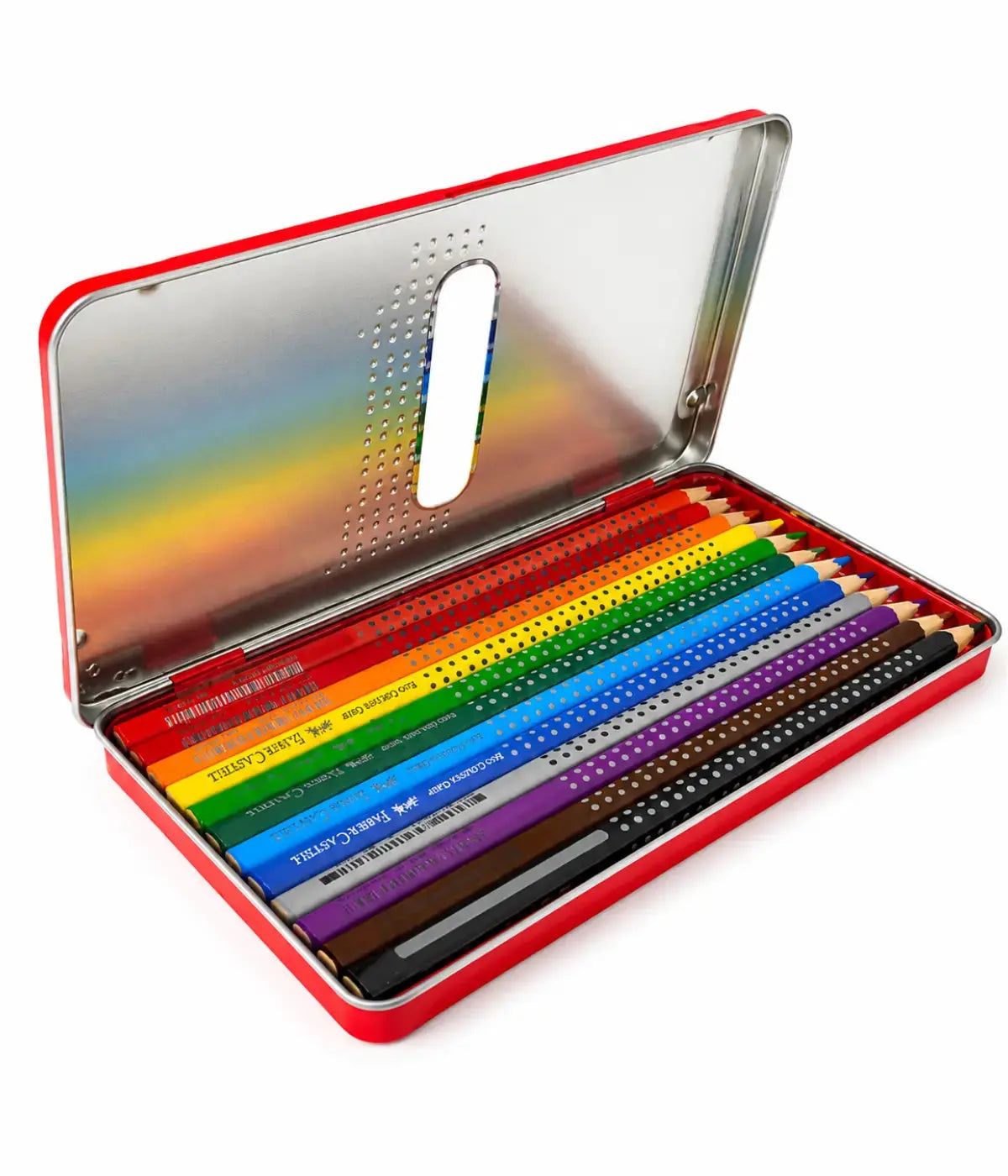 Lápis de cor triangular lata c/ 12 cores Ecolápis Grip Faber Faber Castell
