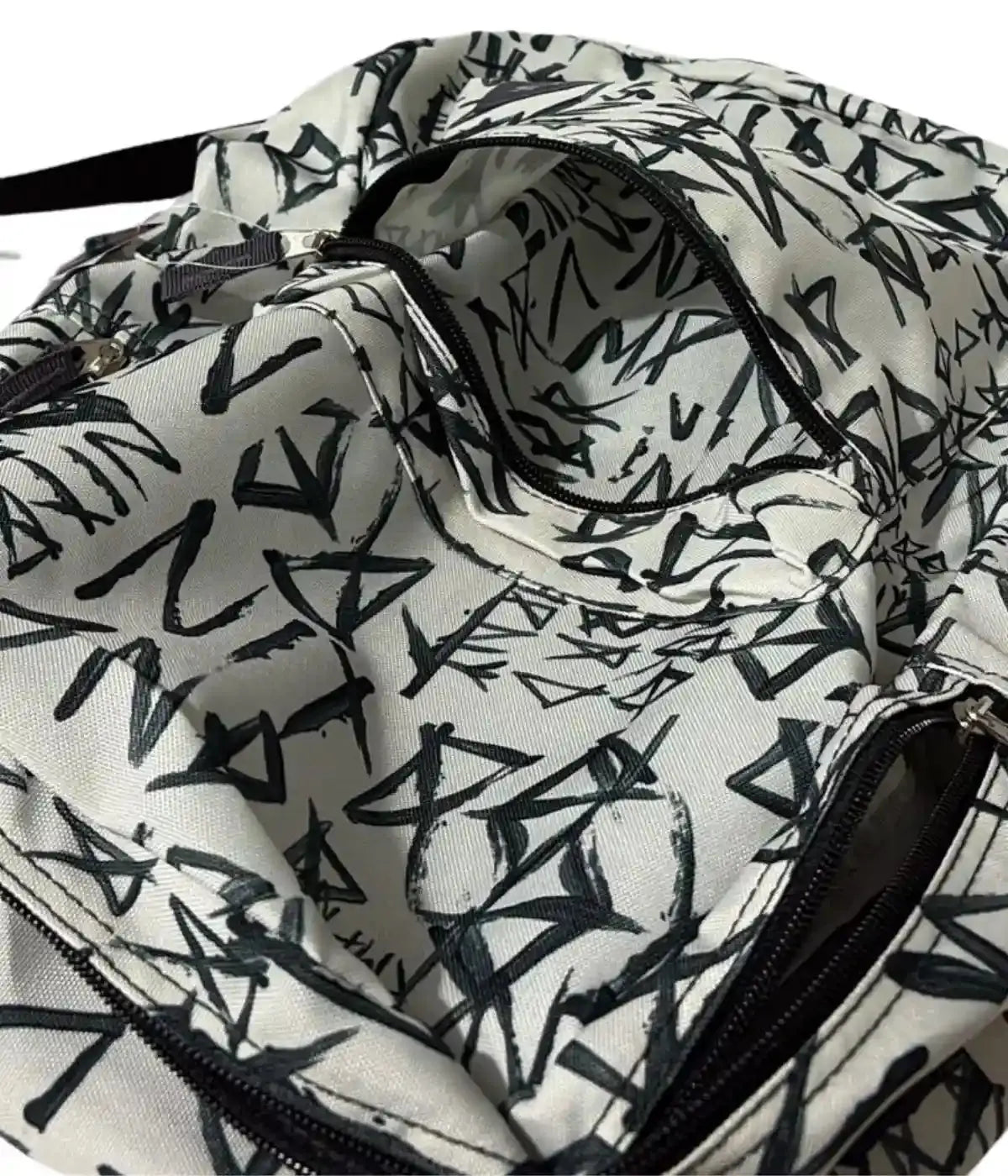 Mochila Escolar Yes Street Branco e Preto Leve Juvenil Townbrink Studio Criativo