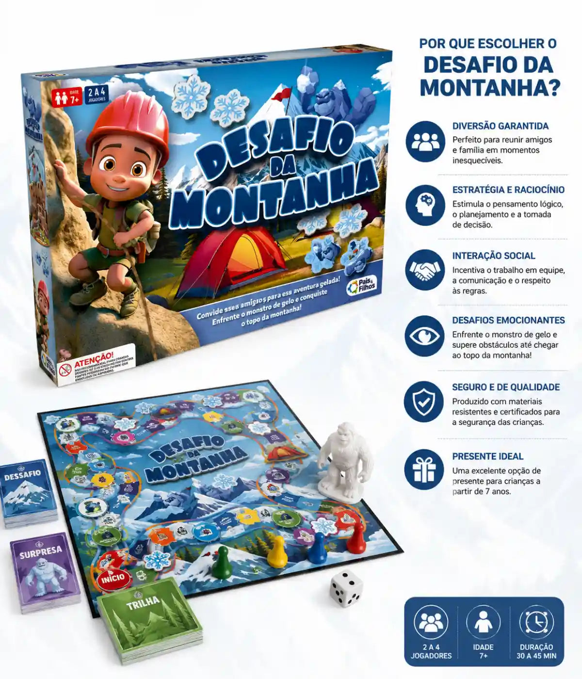 Jogo De Tabuleiro Desafio Da Montanha Pais E Filhos
