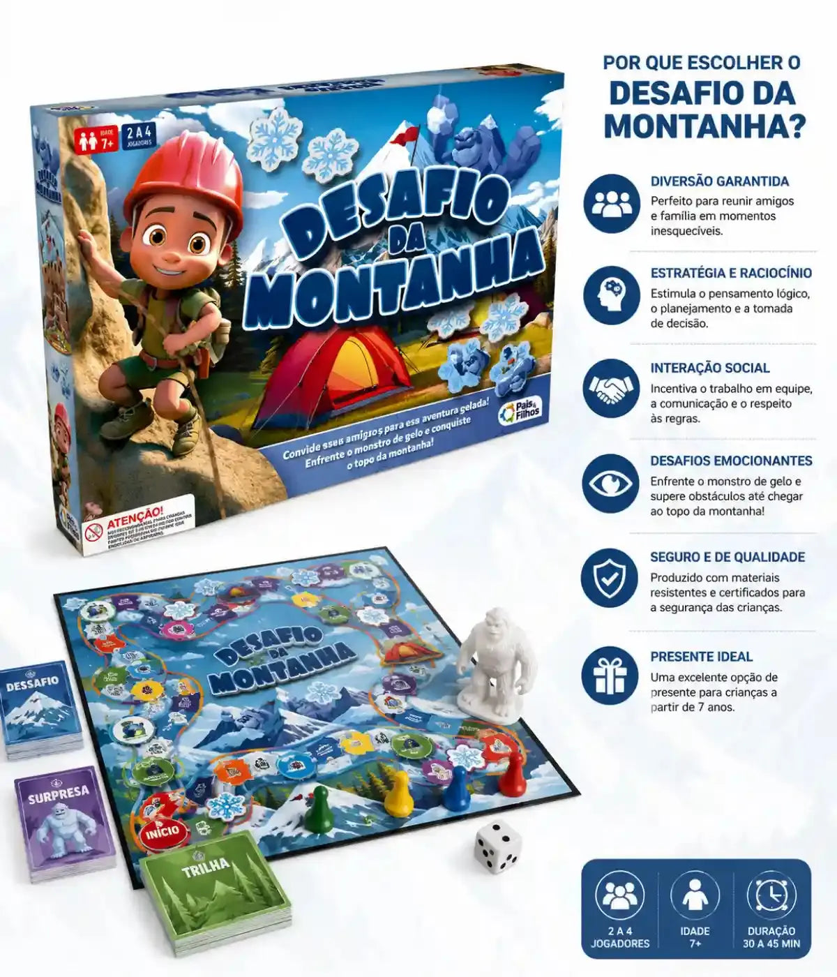 Jogo De Tabuleiro Desafio Da Montanha Pais E Filhos Townbrink Studio Criativo