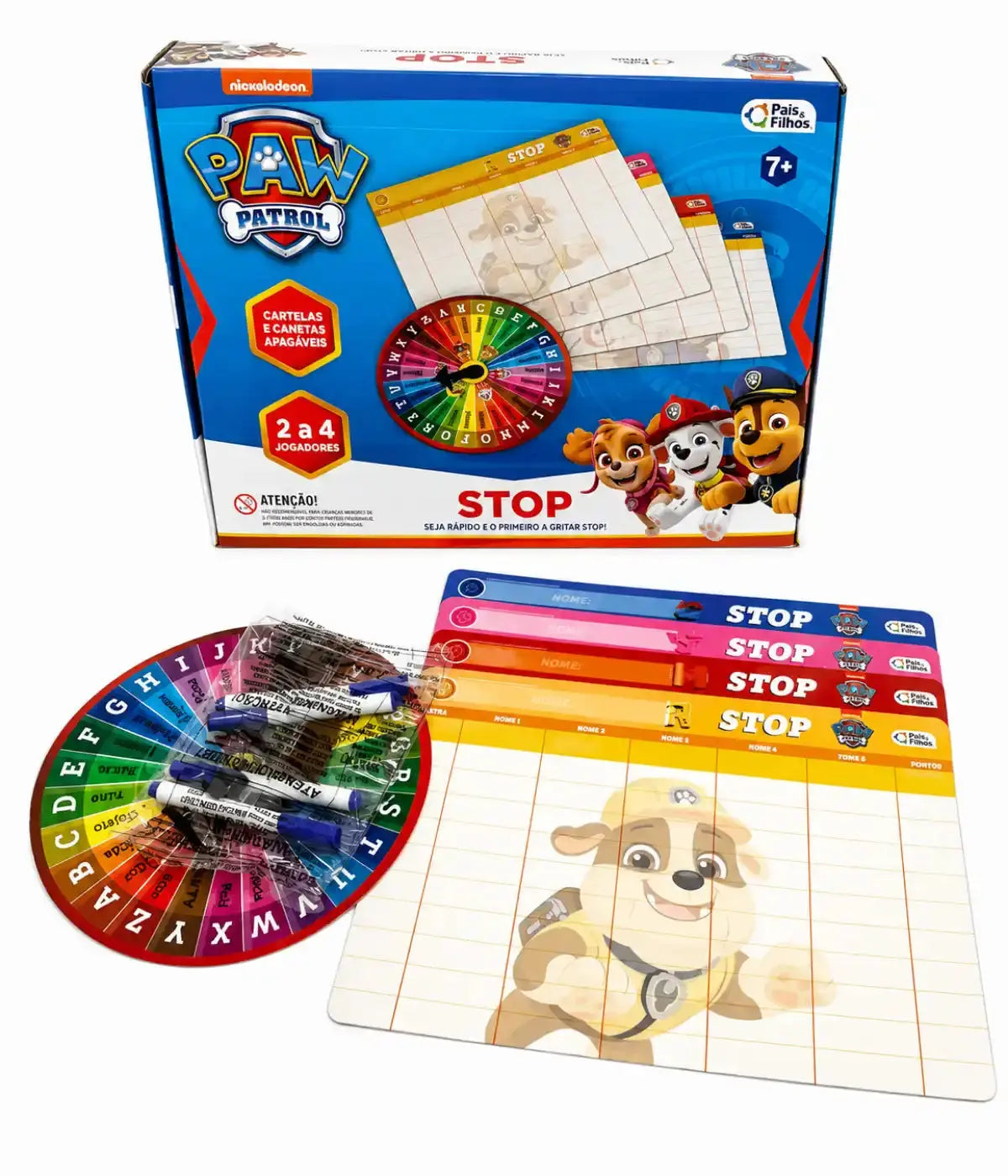 Jogo Stop Patrulha Canina Pais E Filhos Townbrink Studio Criativo
