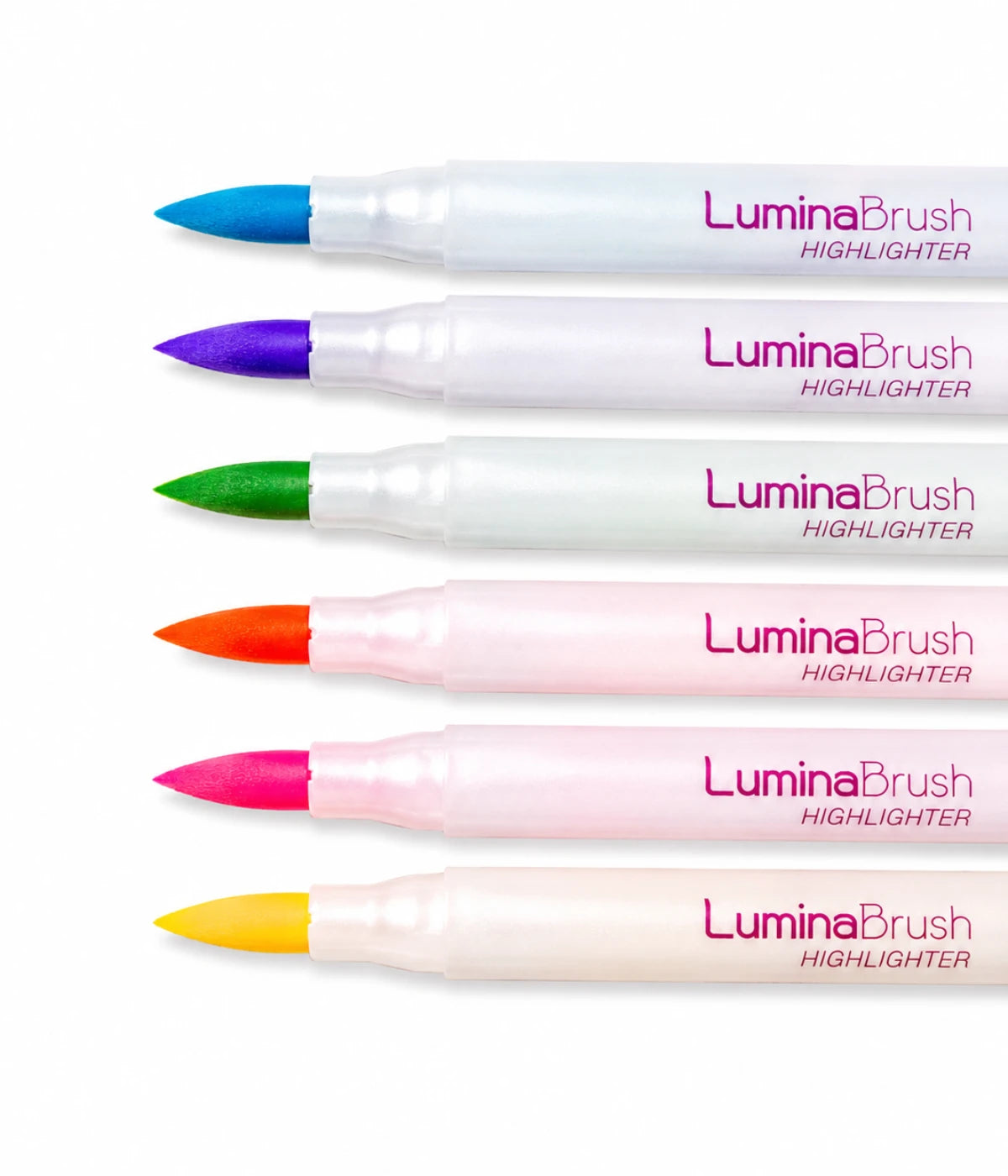Marca Texto Brush Pastel Newpen Lumina 6 Cores Perfumado