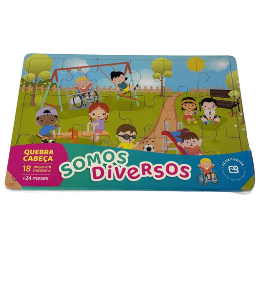 Quebra-cabeça Somos Diversos Inclusão 18 Peças Townbrink Studio Criativo