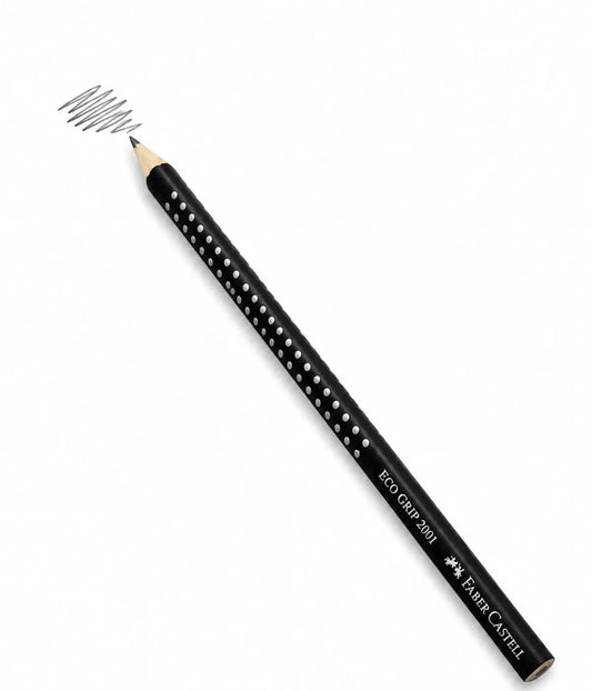 Lápis de escrever triangular com Grip preto n2 Faber Castell Townbrink Studio Criativo