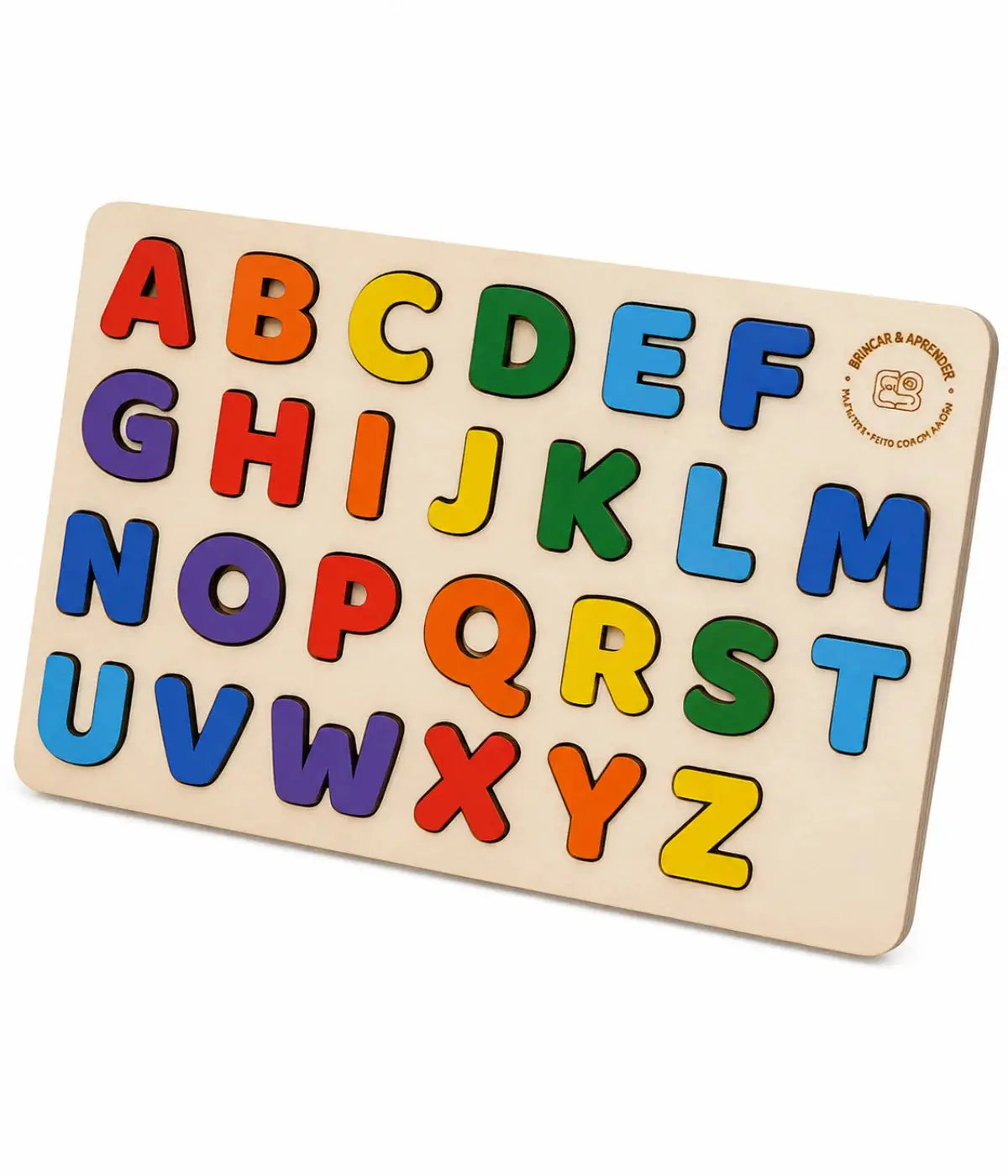Brincando com letras alfabeto Infantil em madeira A ao Z Townbrink Studio Criativo