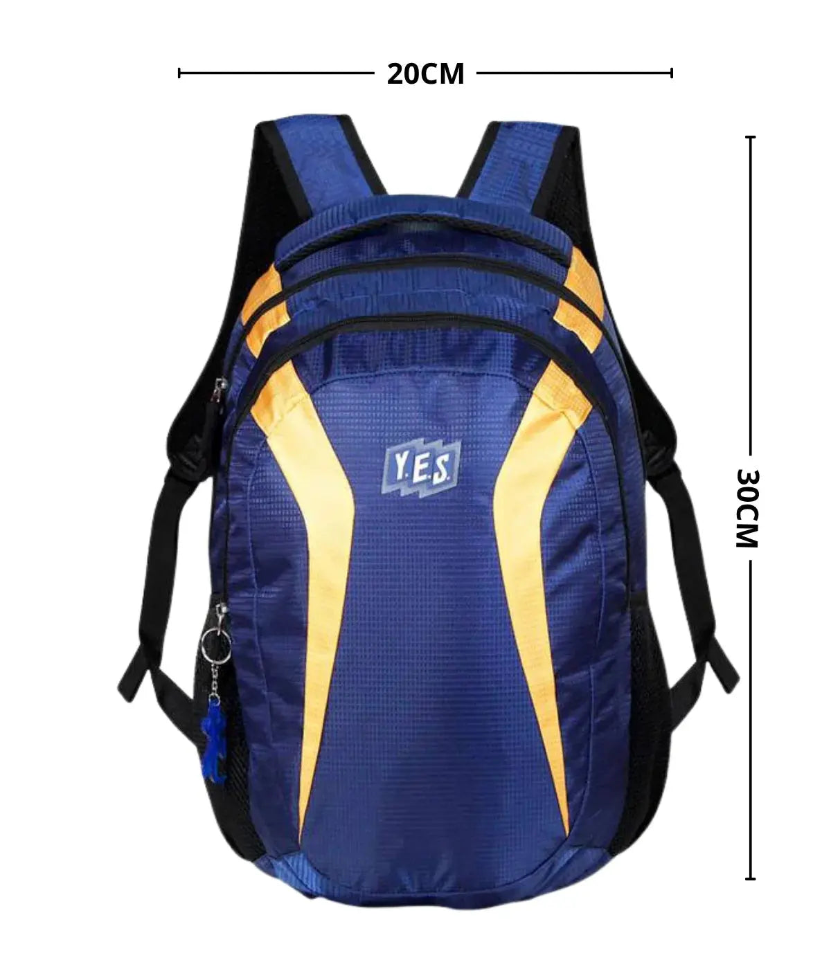 Mochila Escolar Yes 2 Compartimentos Azul e Amarela Townbrink Studio Criativo