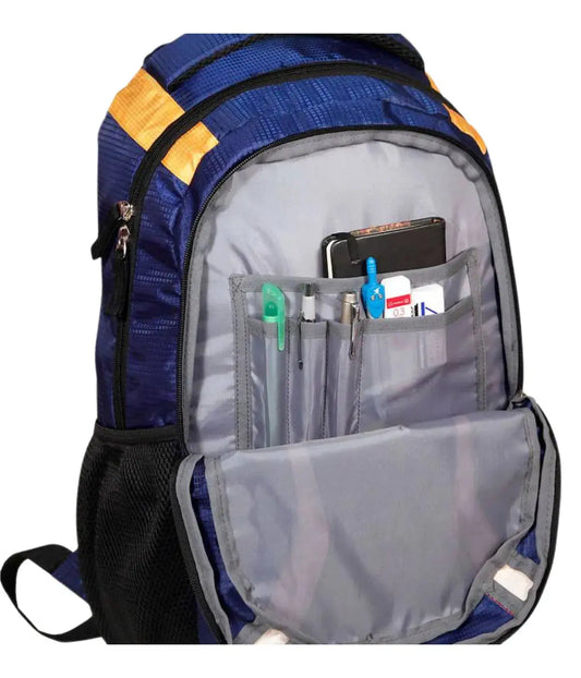 Mochila Escolar Yes 2 Compartimentos Azul e Amarela Townbrink Studio Criativo
