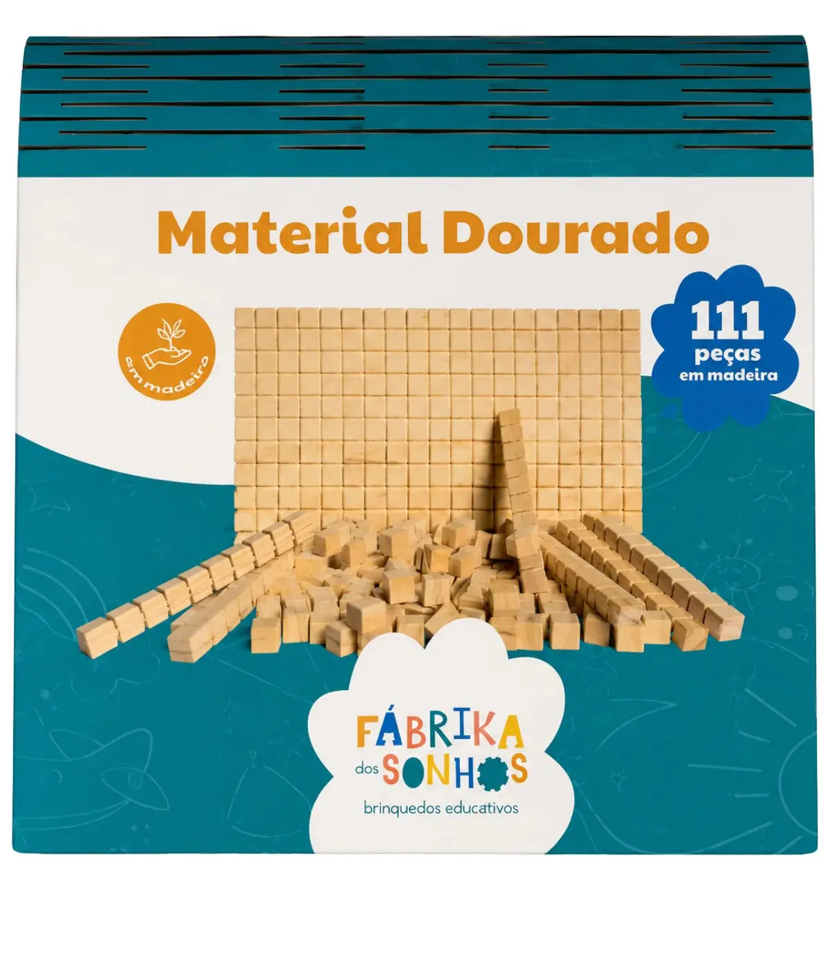 Material Dourado Madeira 111 Peças Com Estojo Townbrink Studio Criativo