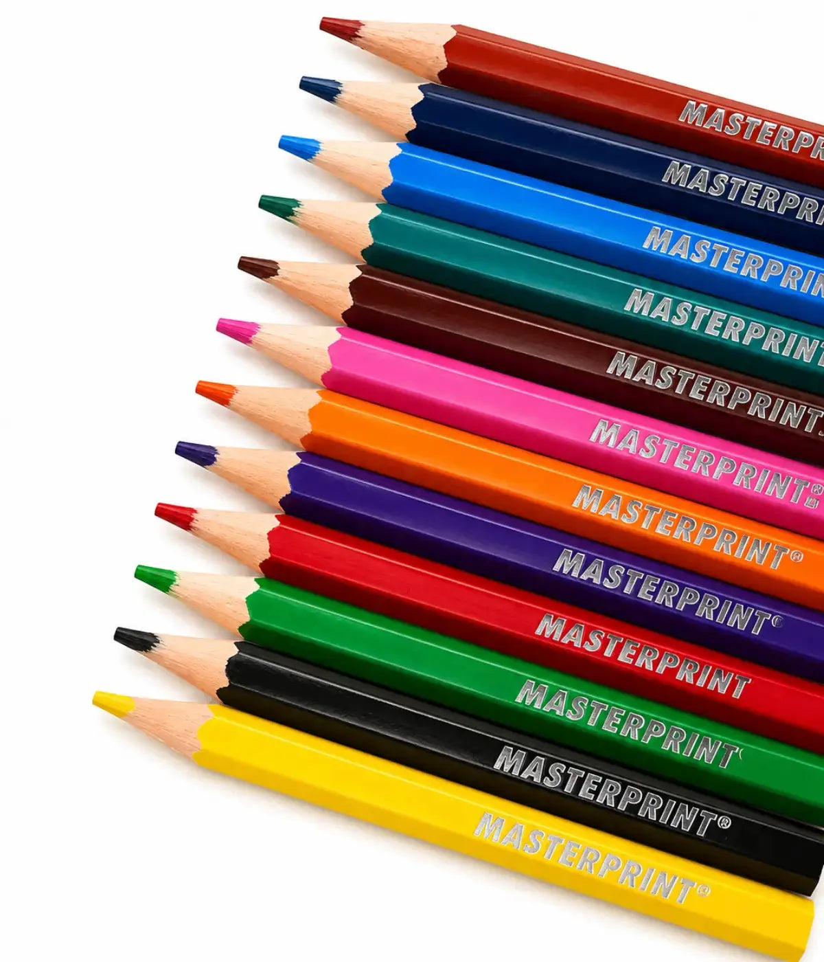 Mini lápis de cor pequeno caixa com 12 cores - Masterprint Master Print