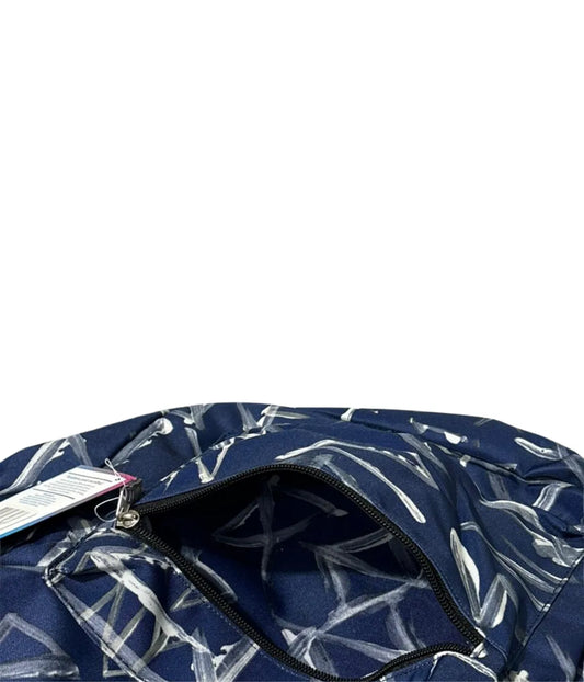 Mochila Escolar Yes Street Azul e Branco Leve Juvenil