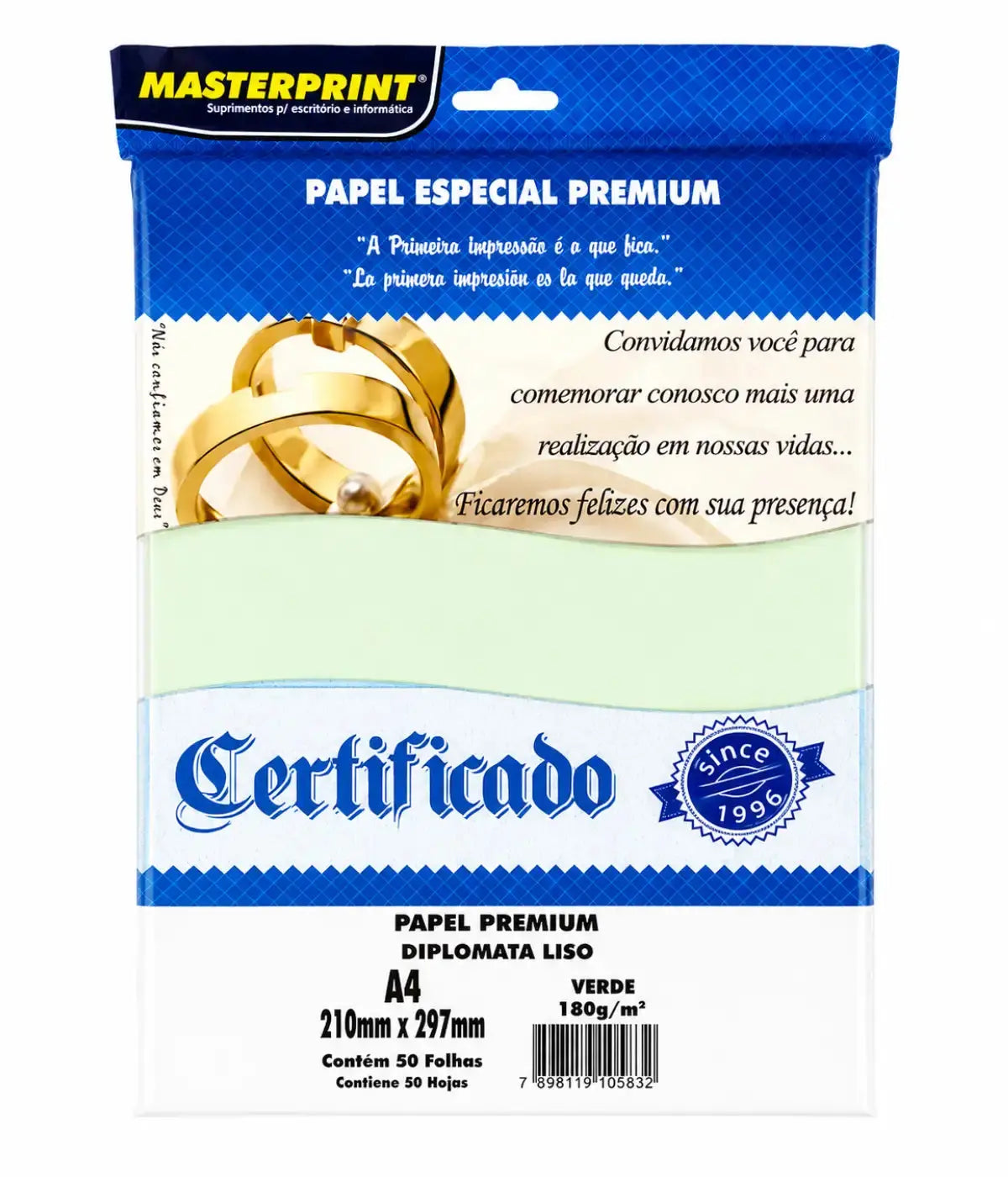 Papel Diplomata Liso Verde A4 180g Artesanato Pct 50 Fls Townbrink Studio Criativo