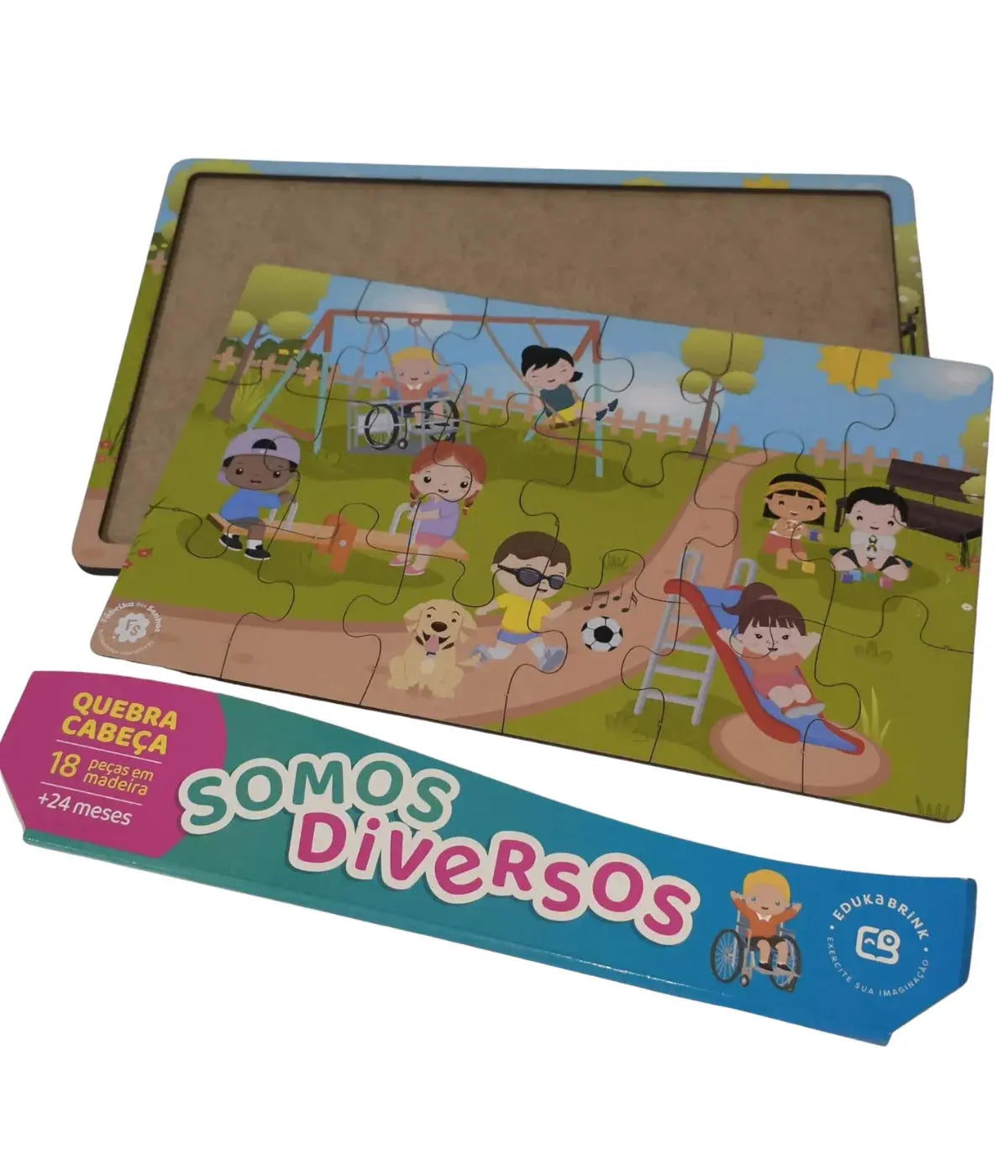 Quebra-cabeça Somos Diversos Inclusão 18 Peças Townbrink Studio Criativo