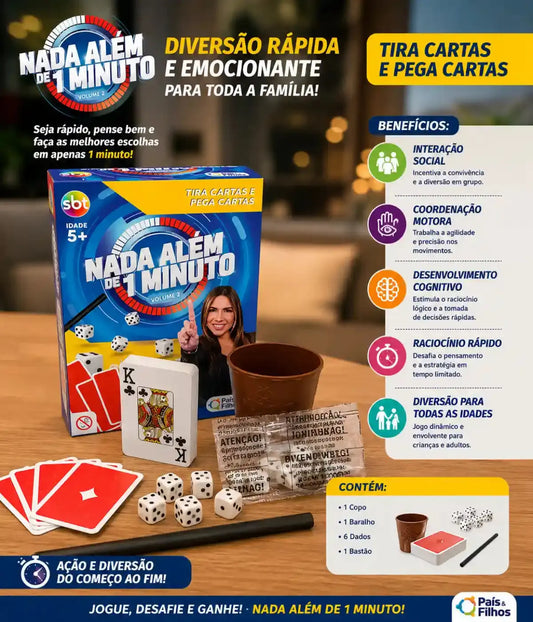 Nada Além de 1 Minuto – Tira cartas e pega cartas Townbrink Studio Criativo