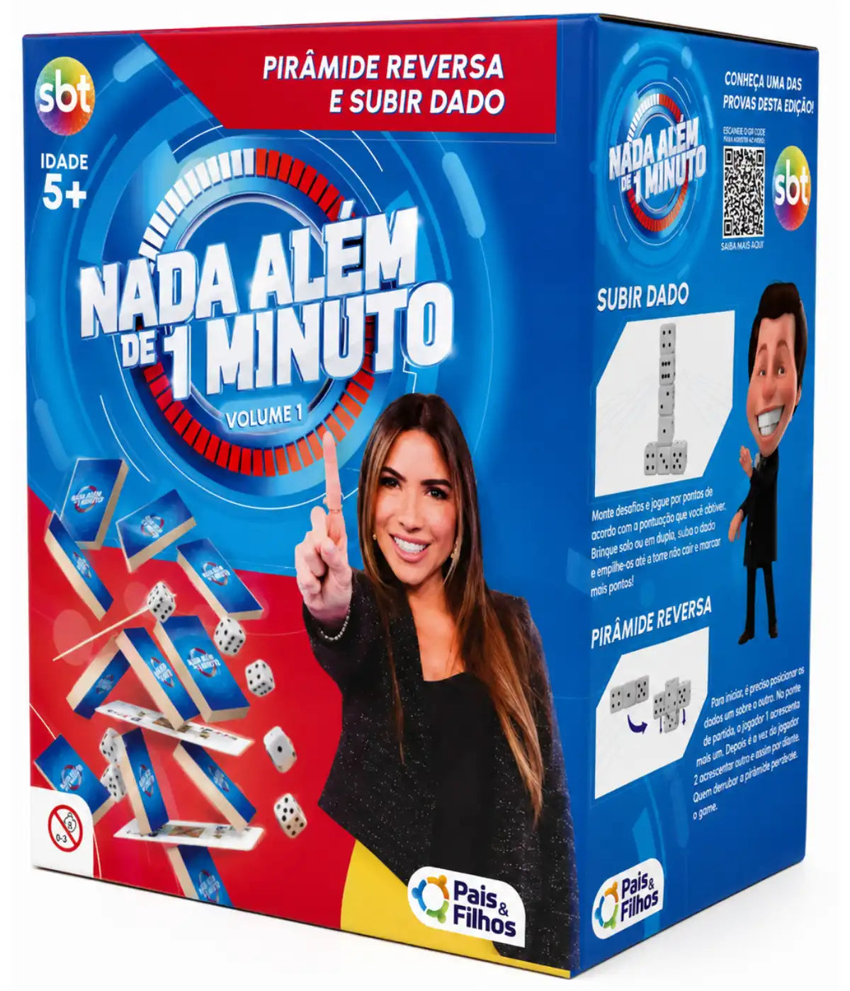 Kit 6 Jogos de Tabuleiros Nada Além de 1 minuto Pais&Filhos
