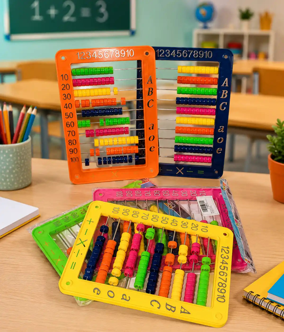 Ábaco Escolar 100 Bolinhas Matemática Infantil Toymix
