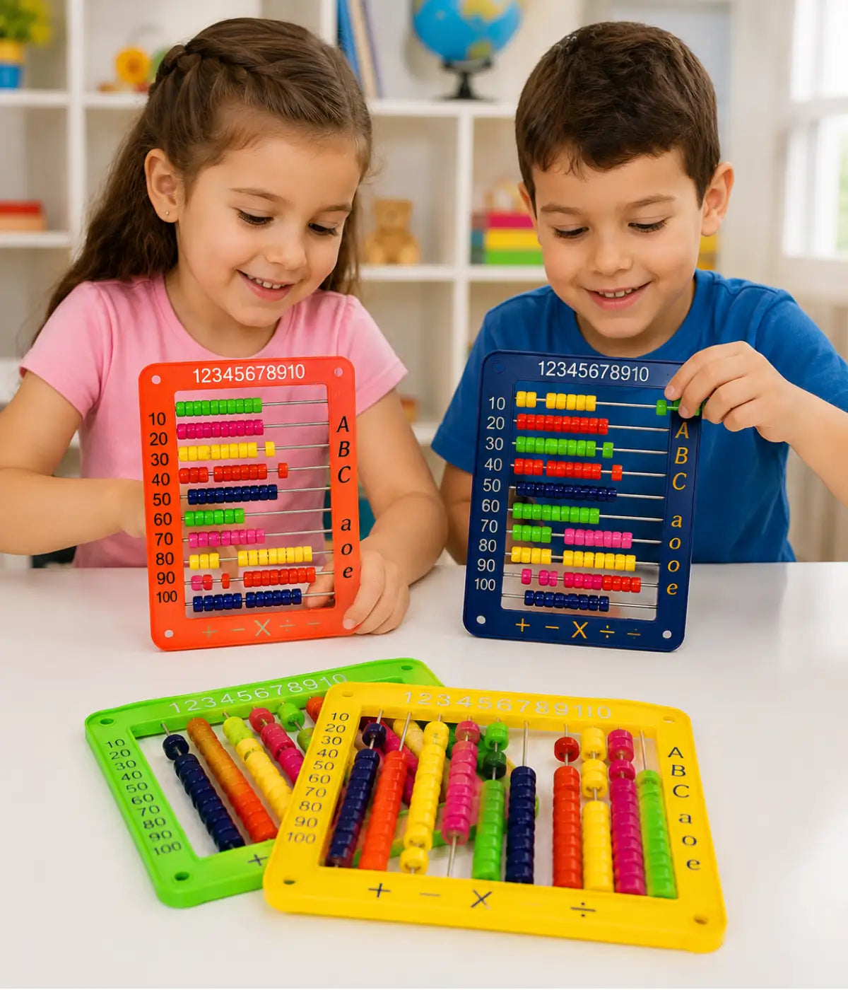 Ábaco Escolar 100 Bolinhas Matemática Infantil Toymix