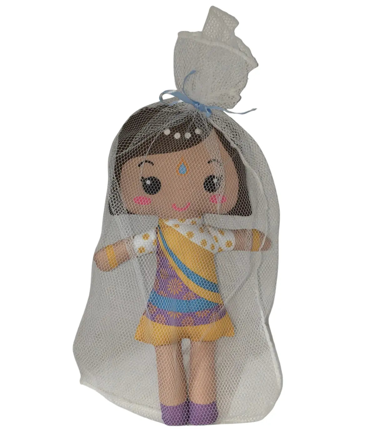Boneca Inclusiva educativa Indiana de Pano Infantil 35cm
