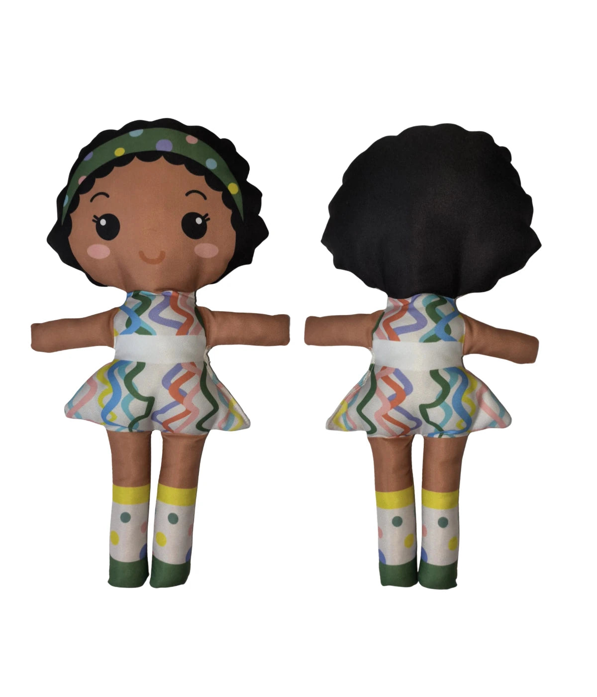 Boneca Inclusiva educativa Menina Negra - Boneca de pano infantil
