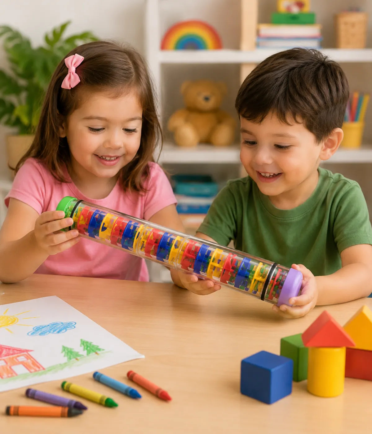 Chocalho Sensorial Colorido Brinquedo Infantil