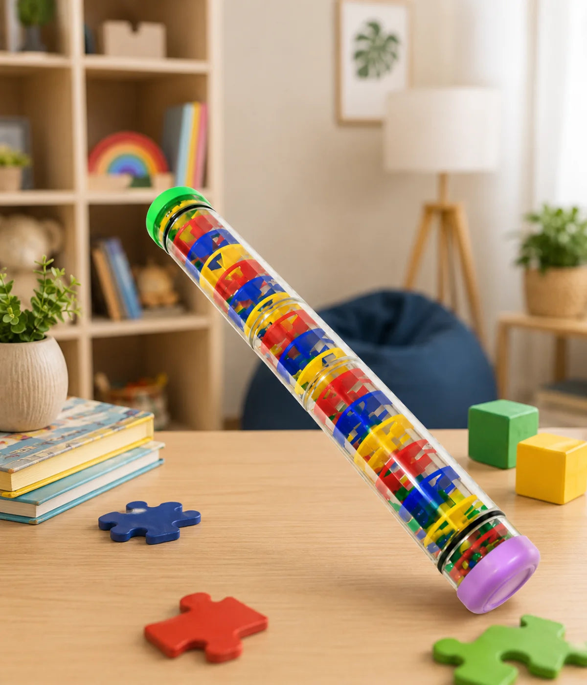 Chocalho Sensorial Colorido Brinquedo Infantil