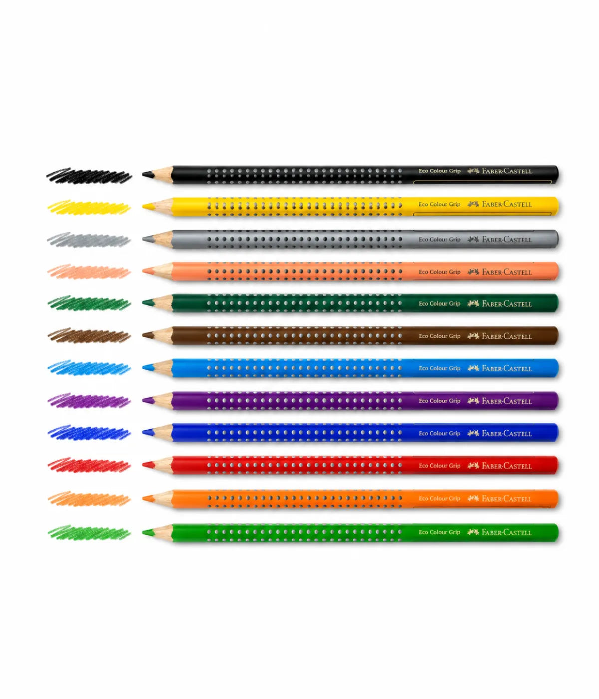 Lápis de cor triangular lata c/ 12 cores Ecolápis Grip Faber