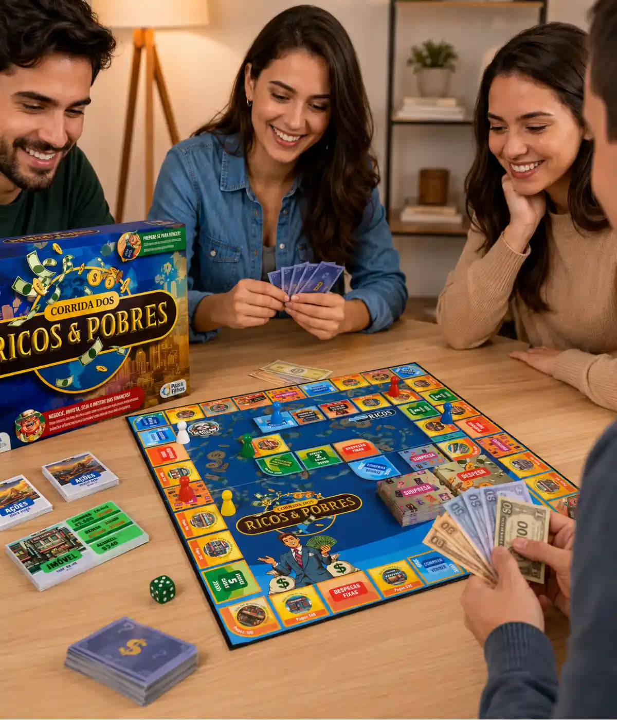 Jogo De Tabuleiro Corrida Dos Ricos E Pobres Pais E Filhos