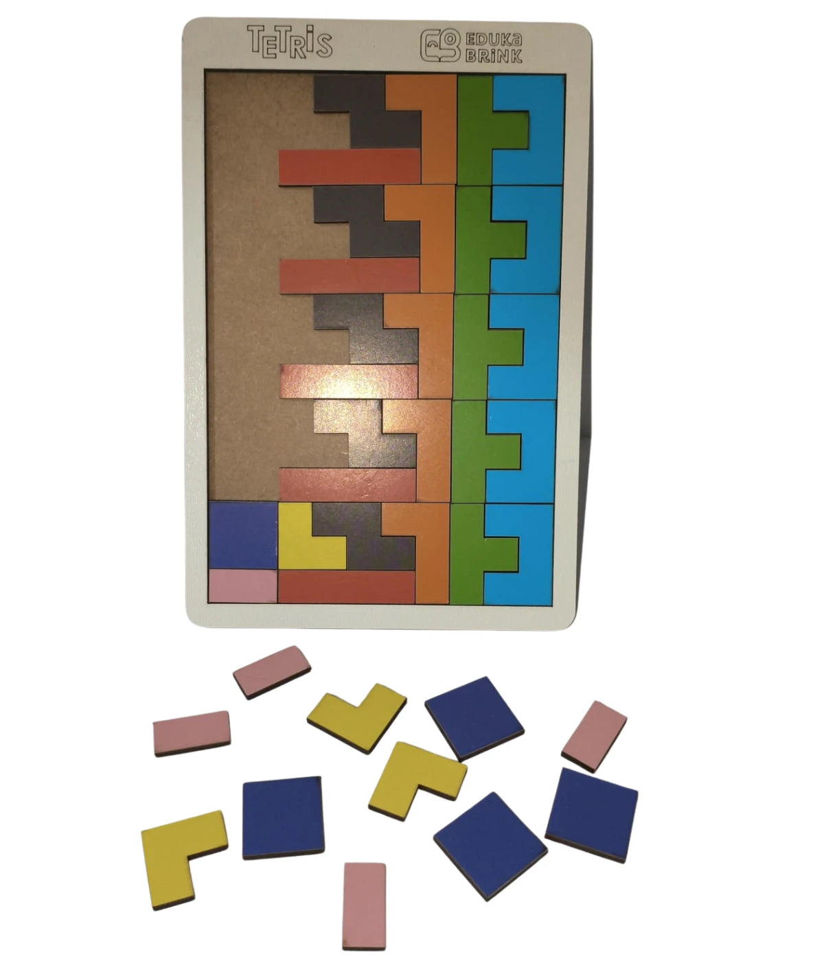 Jogo Tetris Madeira Educativo Infantil Colorido