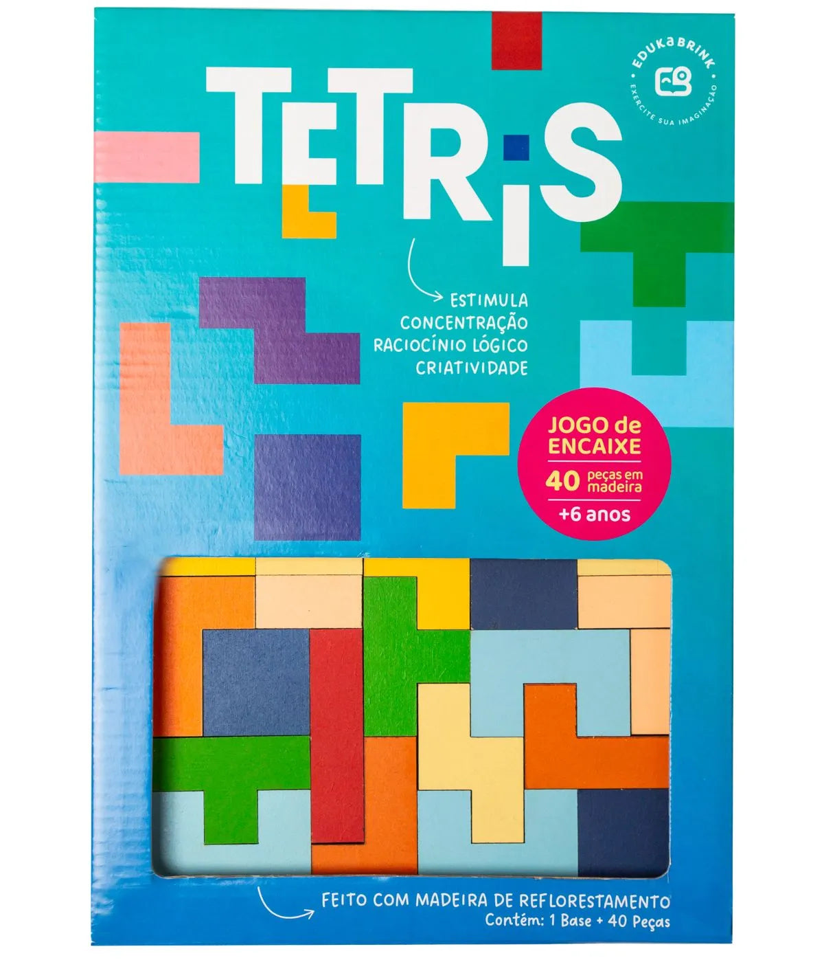 Jogo Tetris em madeira 40 peças