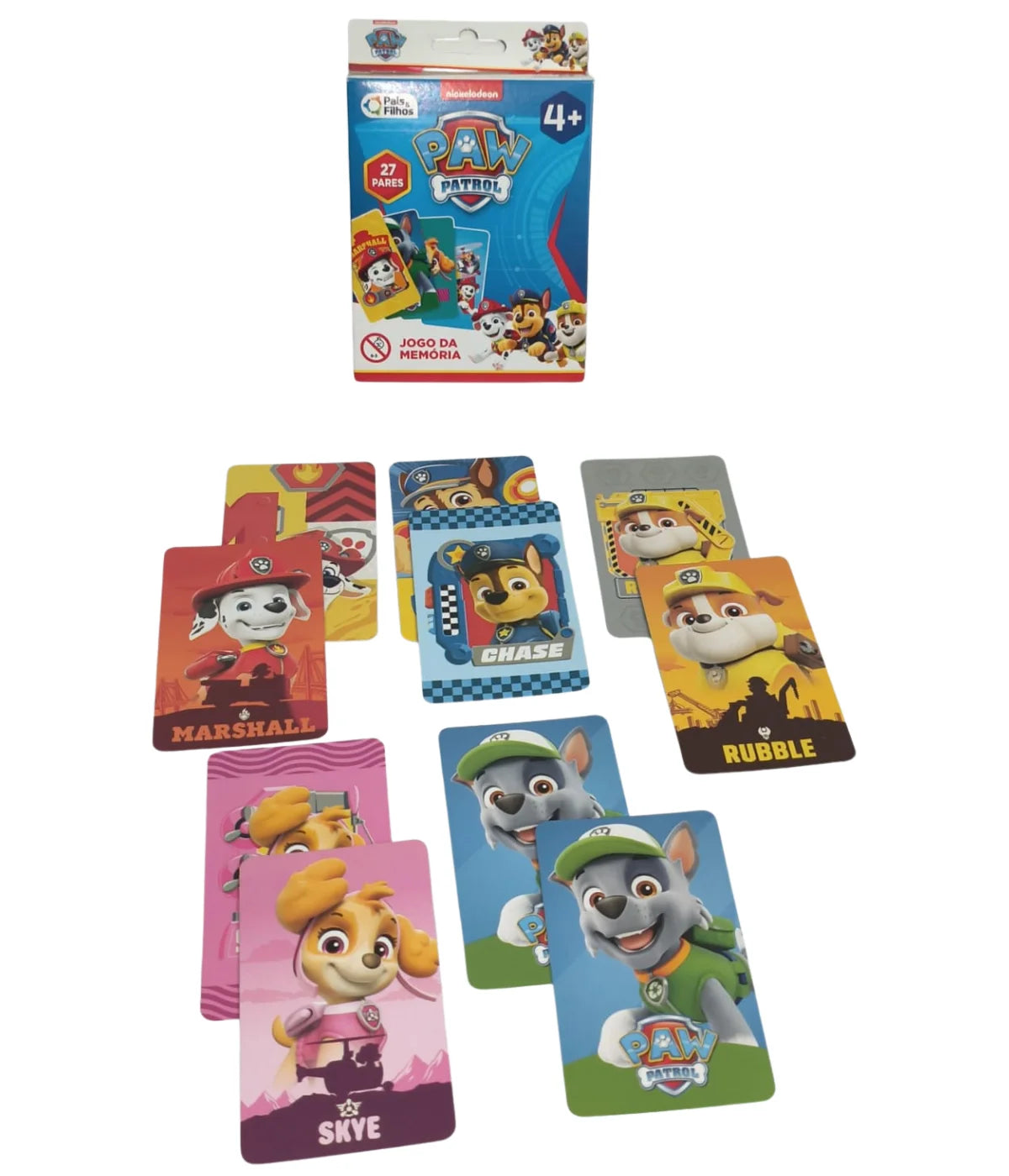 Jogo da Memória Patrulha Canina 27 Pares Pais & Filhos