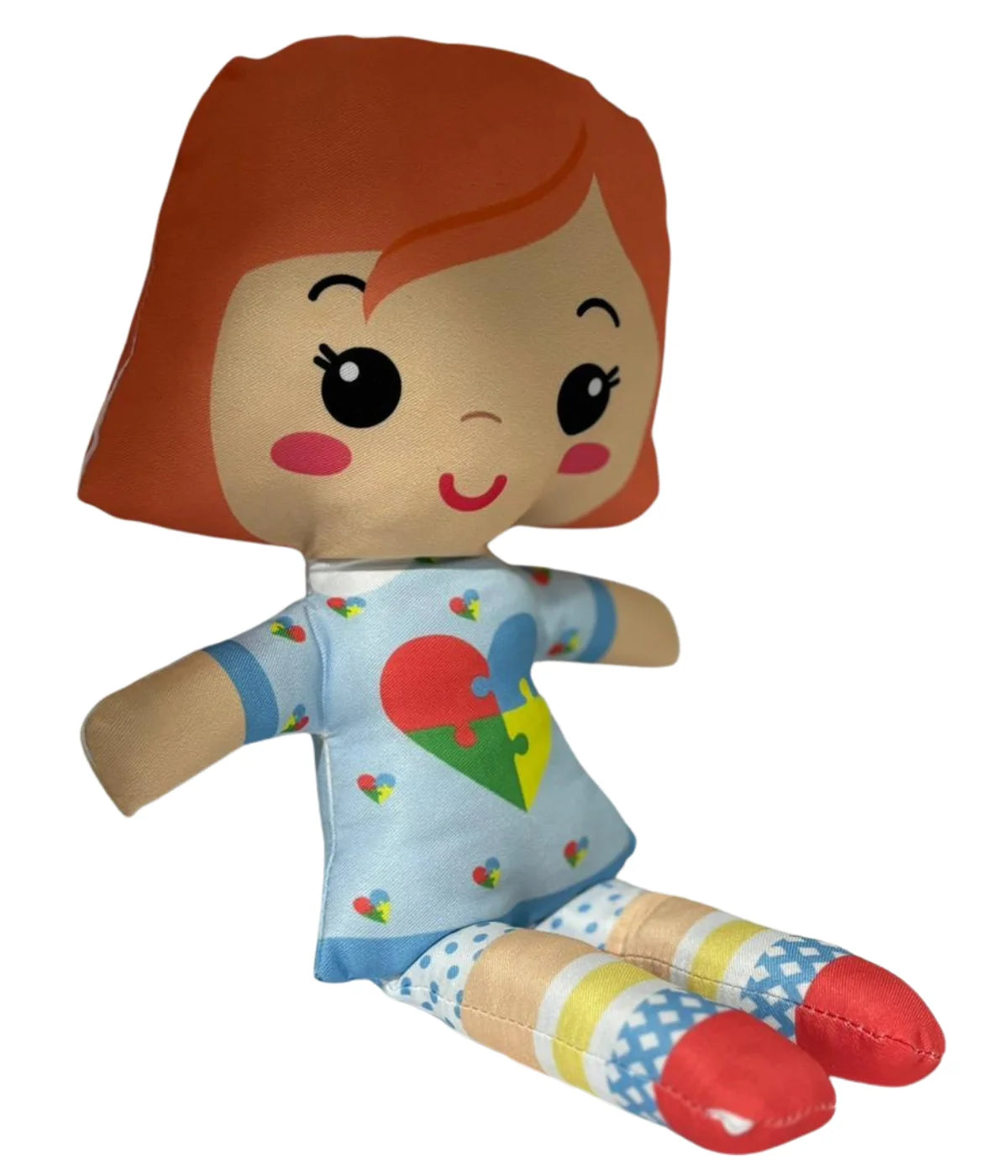 Boneca Inclusiva educativa Autismo De Pano Infantil 35cm