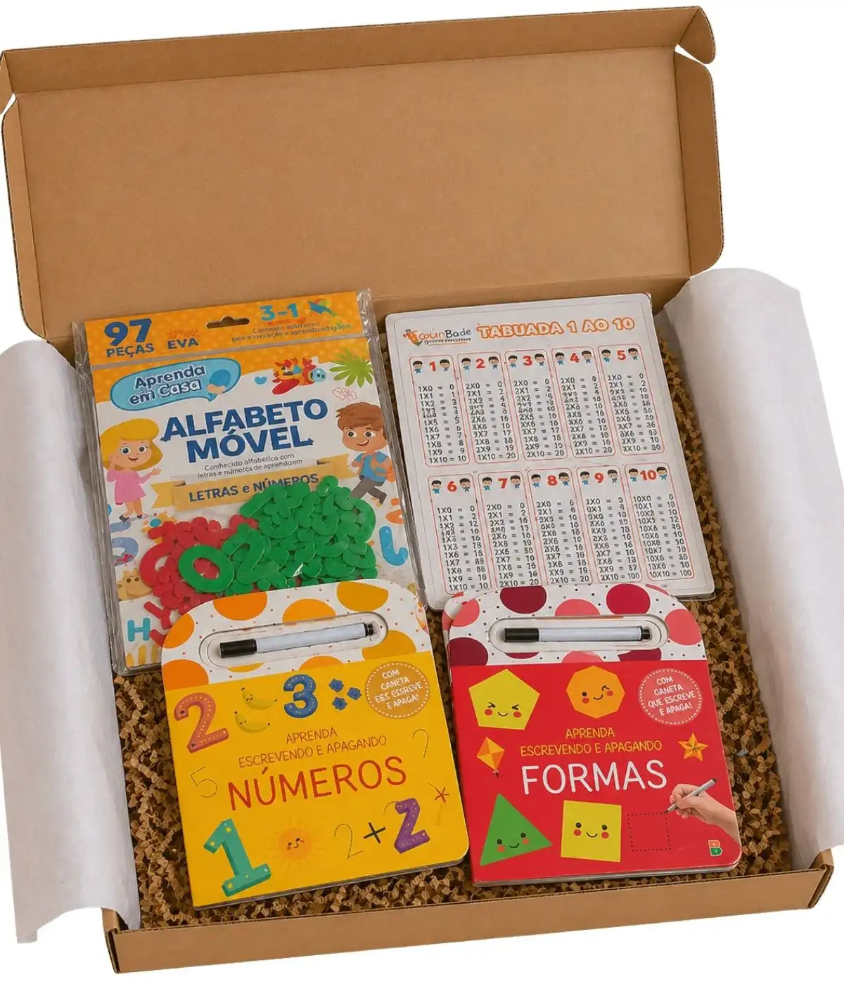 Kit Alfabetização Infantil 4 Ítens Interativos e Educativos Matemática
