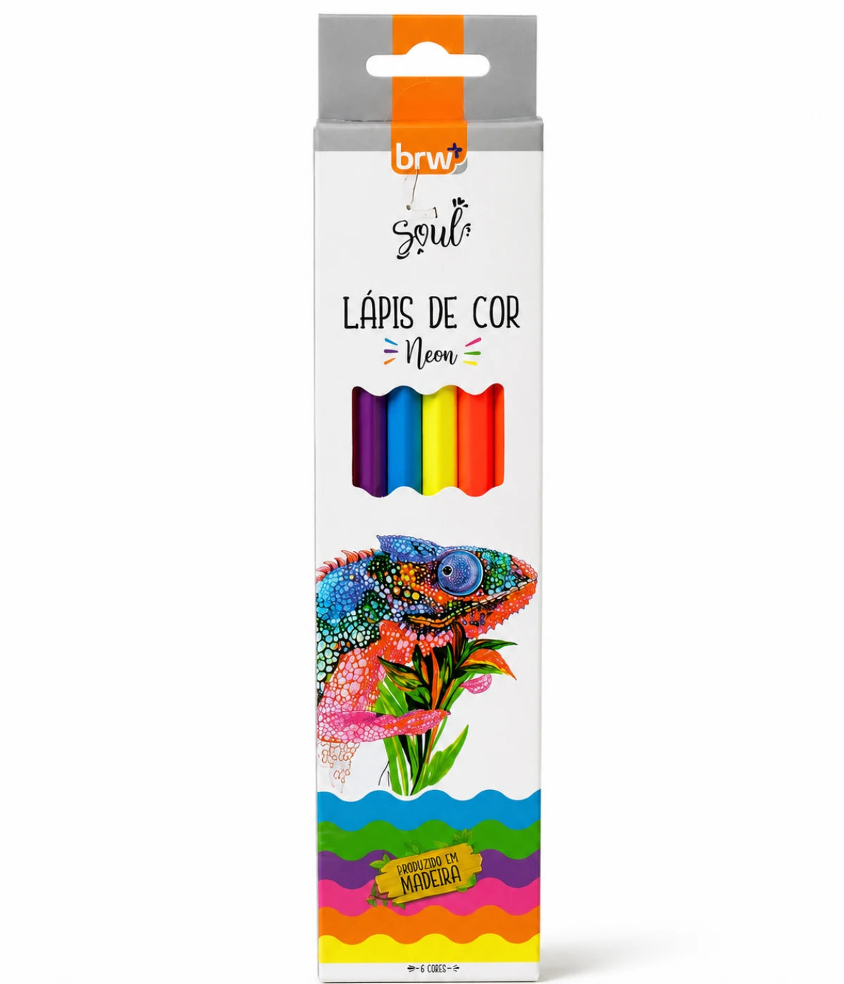 Lápis de cor Neon 6 cores BRW