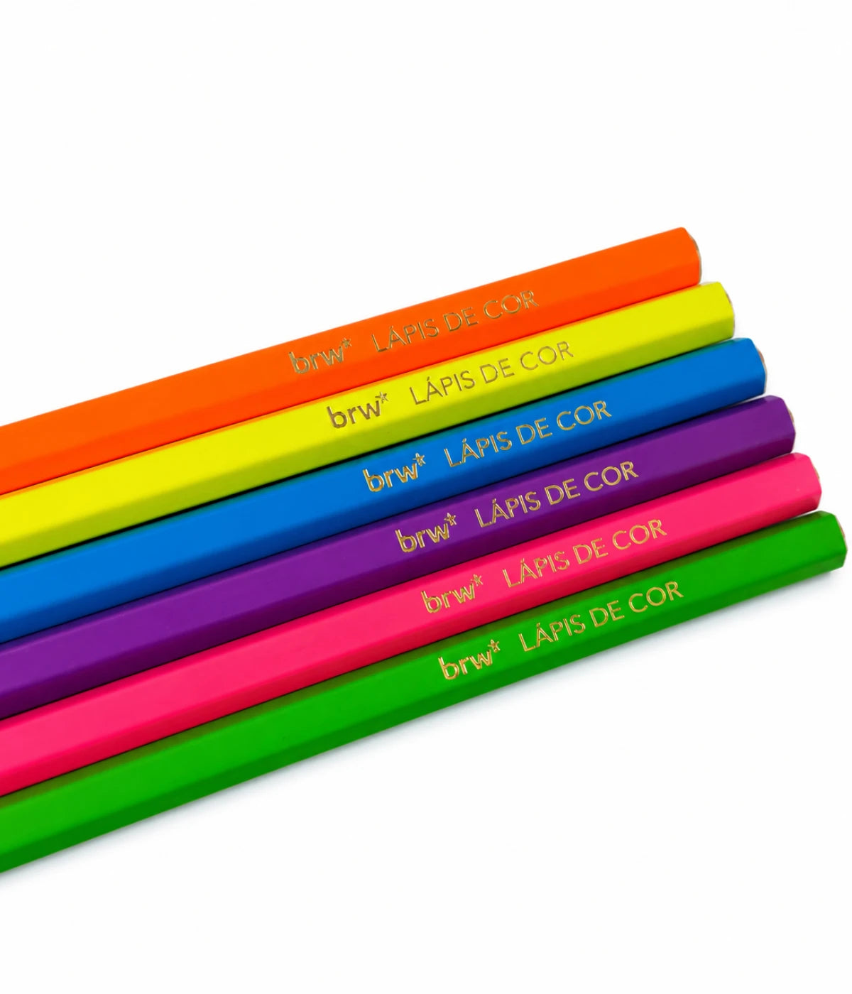 Lápis de cor Neon fluorescente caixa com 6 cores BRW