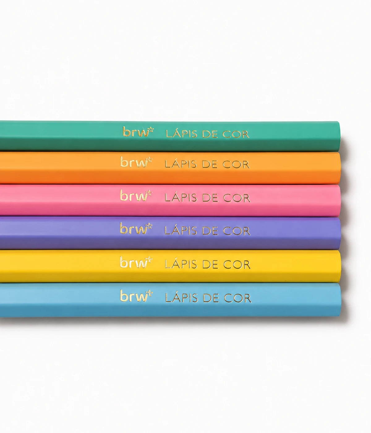 Lápis de cor Pastel caixa com 6 cores BRW
