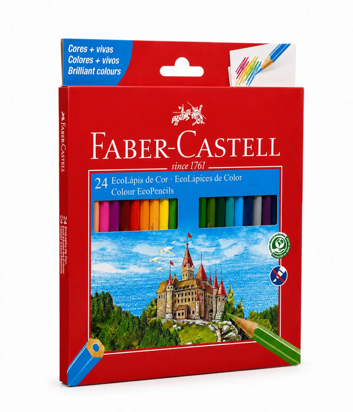 Lápis de Cor 24 Cores sextavado Faber Castell