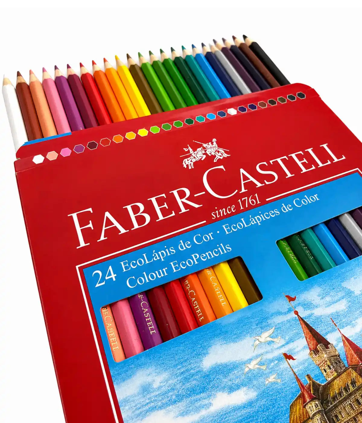 Lápis de Cor 24 Cores sextavado Faber Castell
