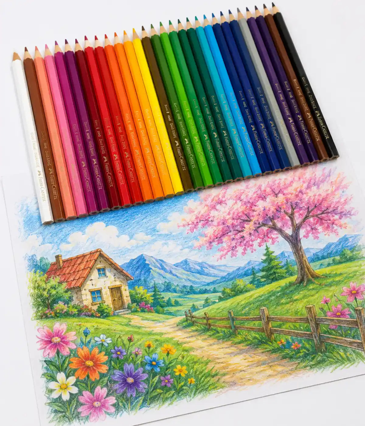 Lápis de Cor 24 Cores sextavado Faber Castell