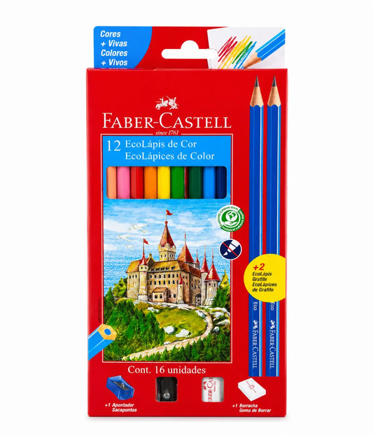 Lapis de cor + acessorios Faber Castell