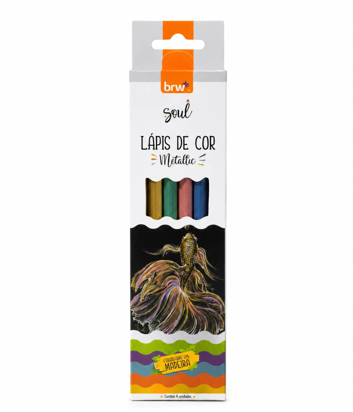 Lapis de cor metalico 6 cores BRW