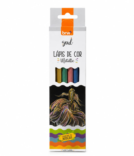 Lapis de cor metalico 6 cores BRW