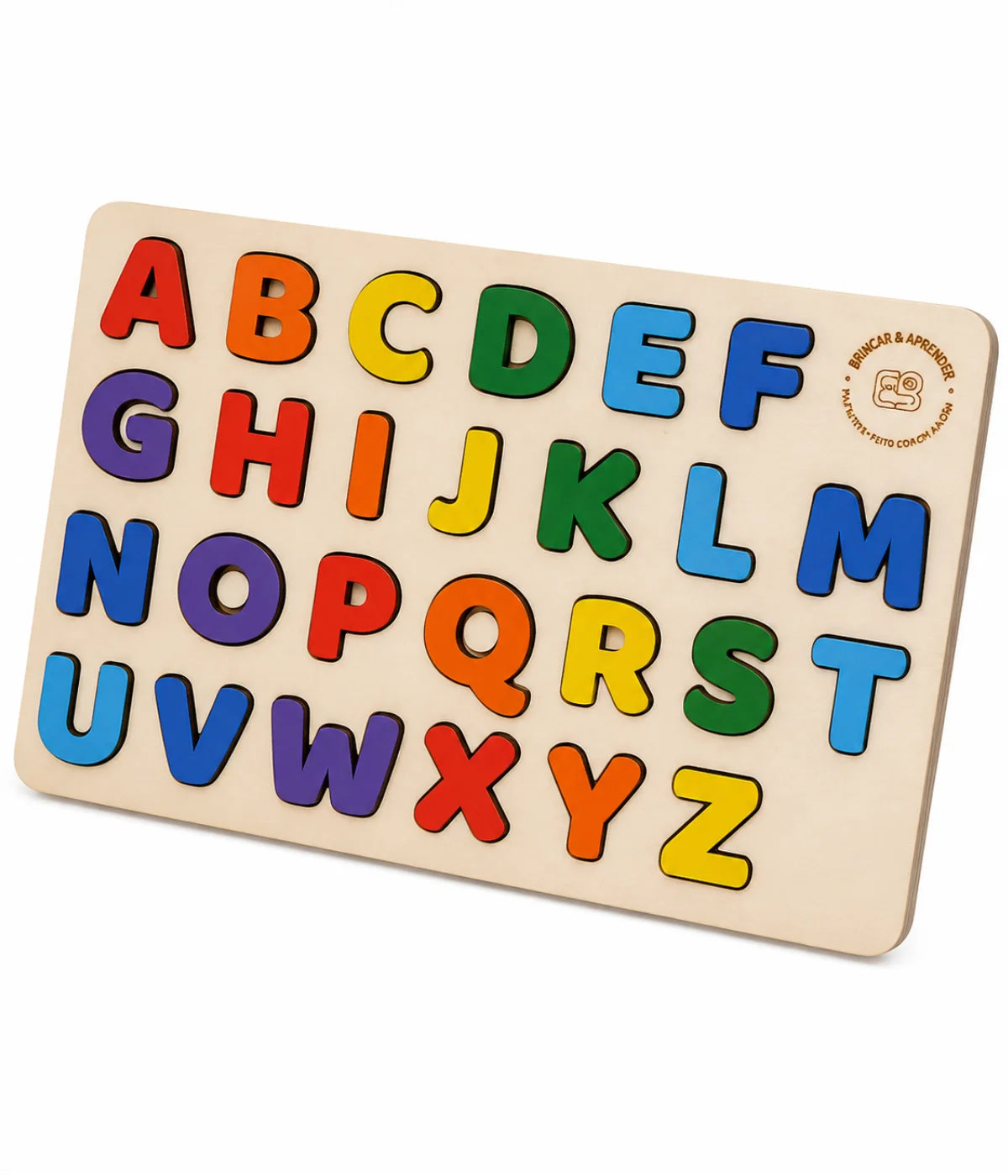 Brincando com letras alfabeto Infantil em madeira A ao Z