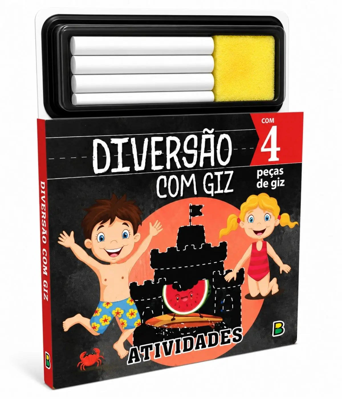 Kit Com 4 Livros Para Alfabetização Escrevendo Com Giz