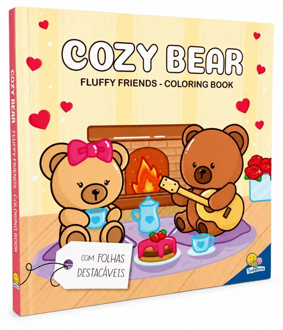 Kit presente 6 Livros para Colorir Fluffy Friends Educativos
