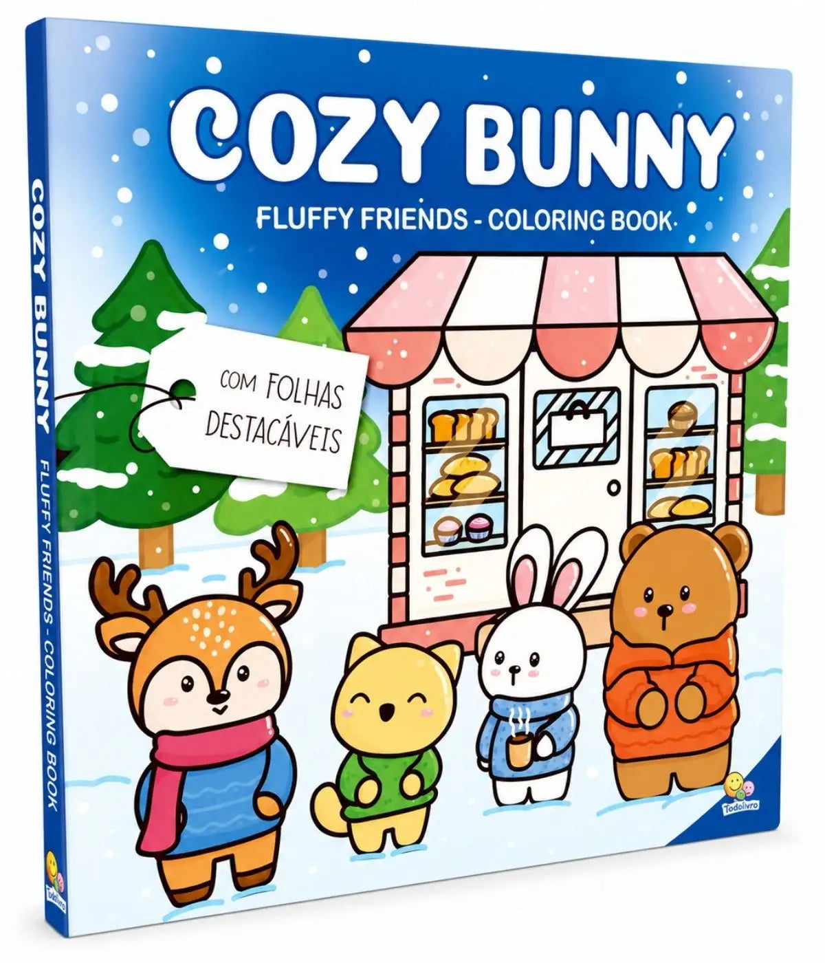 Kit presente 6 Livros para Colorir Fluffy Friends Educativos