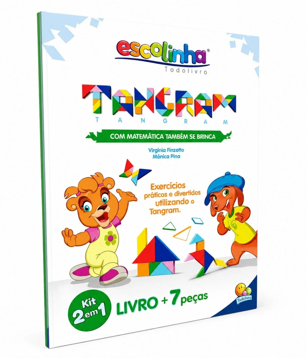 Kit Matemática Material Dourado Tangram Blocos Lógicos