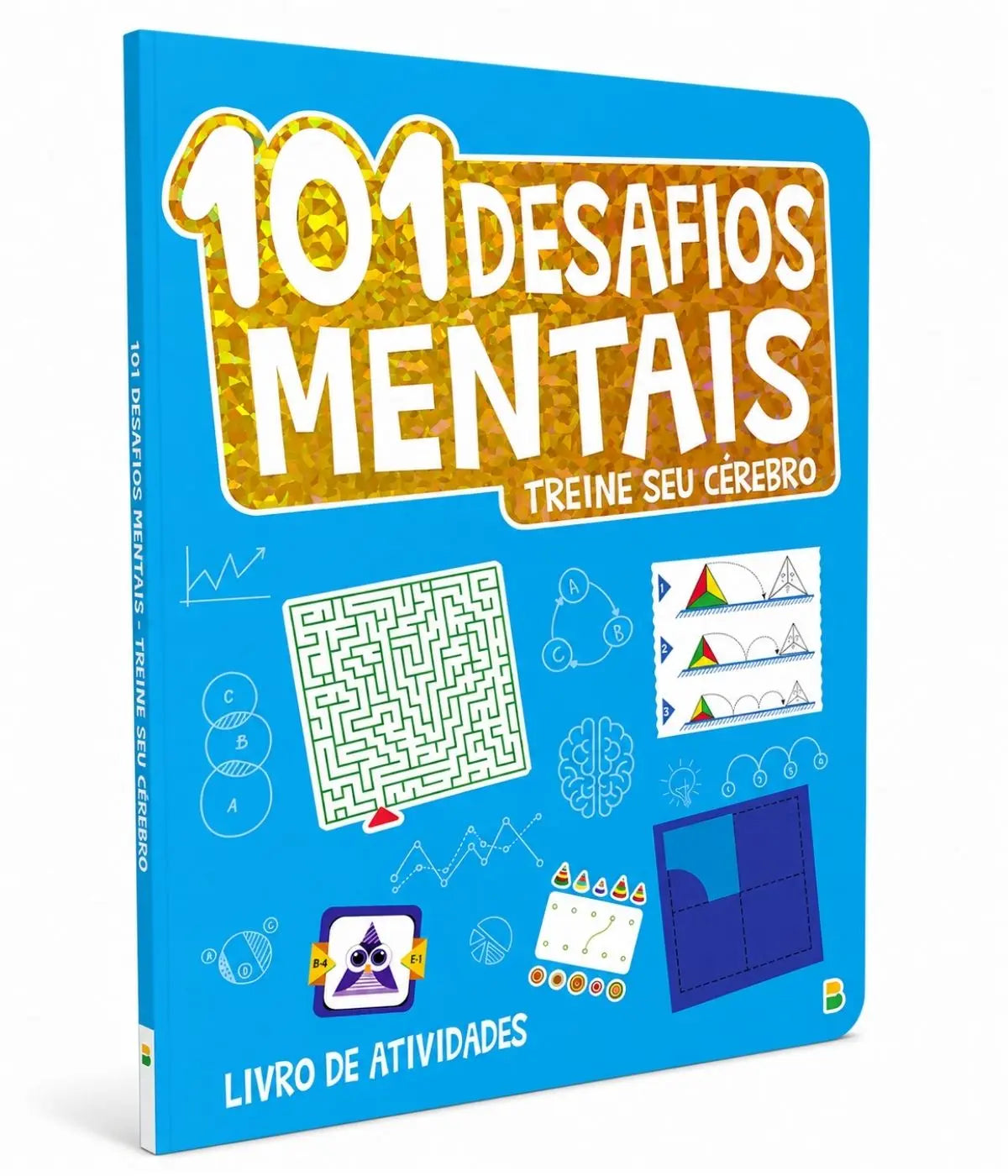 Livros Desafios e Enigmas + Cubo Mágico 3x3 - Kit presente